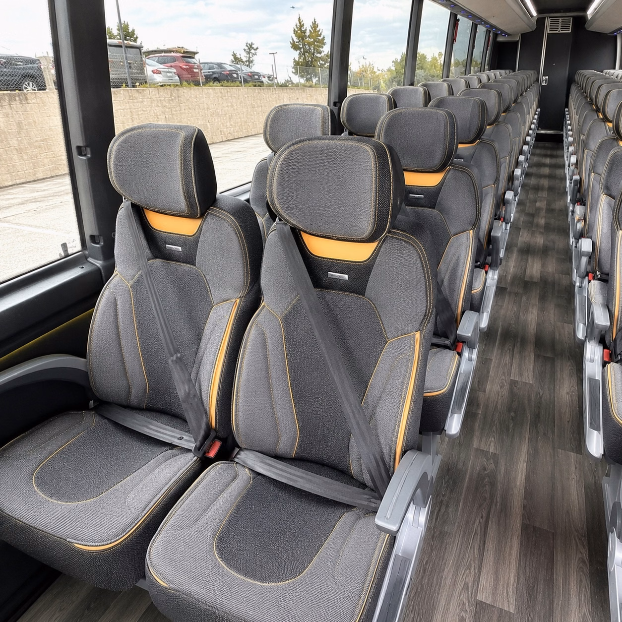pasadena charter bus interior