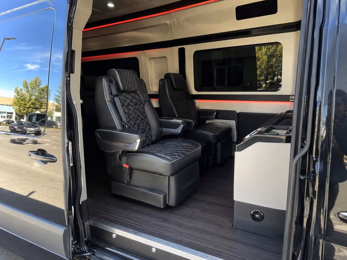 sprinter van with driver inside